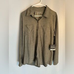 Eddie Bauer Longsleeve Beyond Shirt Green Thyme NWT XL